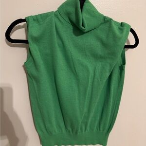 Kelly Green Sleeveless Turtleneck